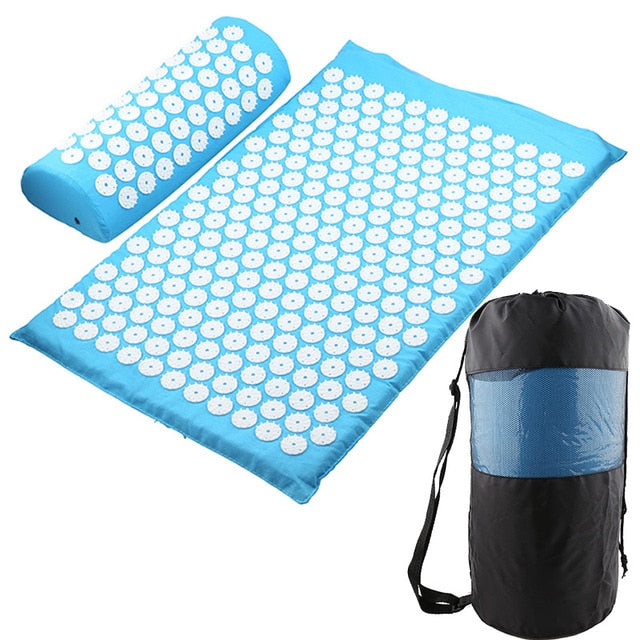 Yoga Mat Acupressure Relieve Stress Back Body Pain Spike Mat