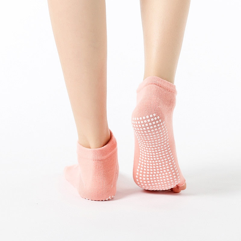 Yoga Grip Socks Non Slip Fingerless Socks Open