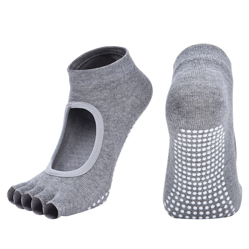 Yoga Grip Socks Non Slip Fingerless Socks Open
