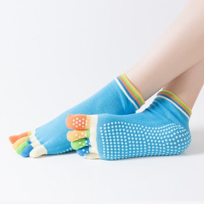 Yoga Socks 5 toes Anti slip Silicone