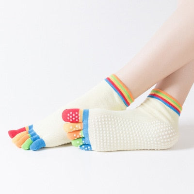 Yoga Socks 5 toes Anti slip Silicone