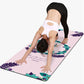 Natural Rubber Patterned Yoga Mat Non-slip Portable Microfiber