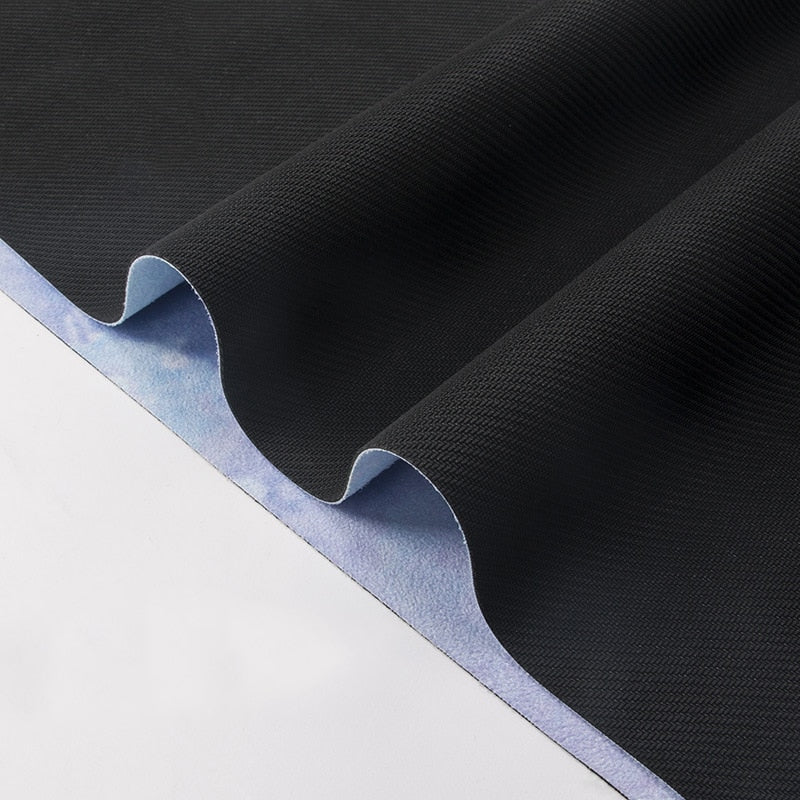 Natural Rubber Patterned Yoga Mat Non-slip Portable Microfiber