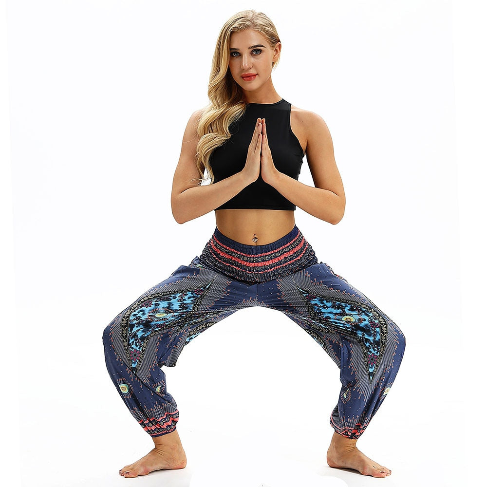 Yoga Pants High Quality Trousers Printing Baggy Boho