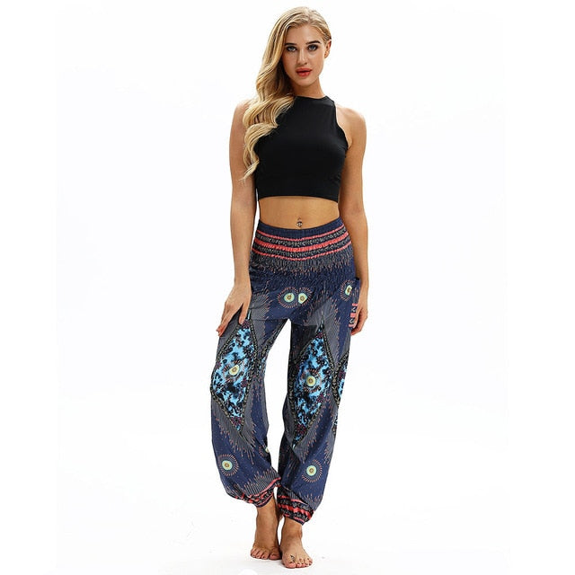 Yoga Pants High Quality Trousers Printing Baggy Boho
