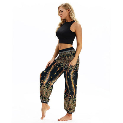 Yoga Pants High Quality Trousers Printing Baggy Boho