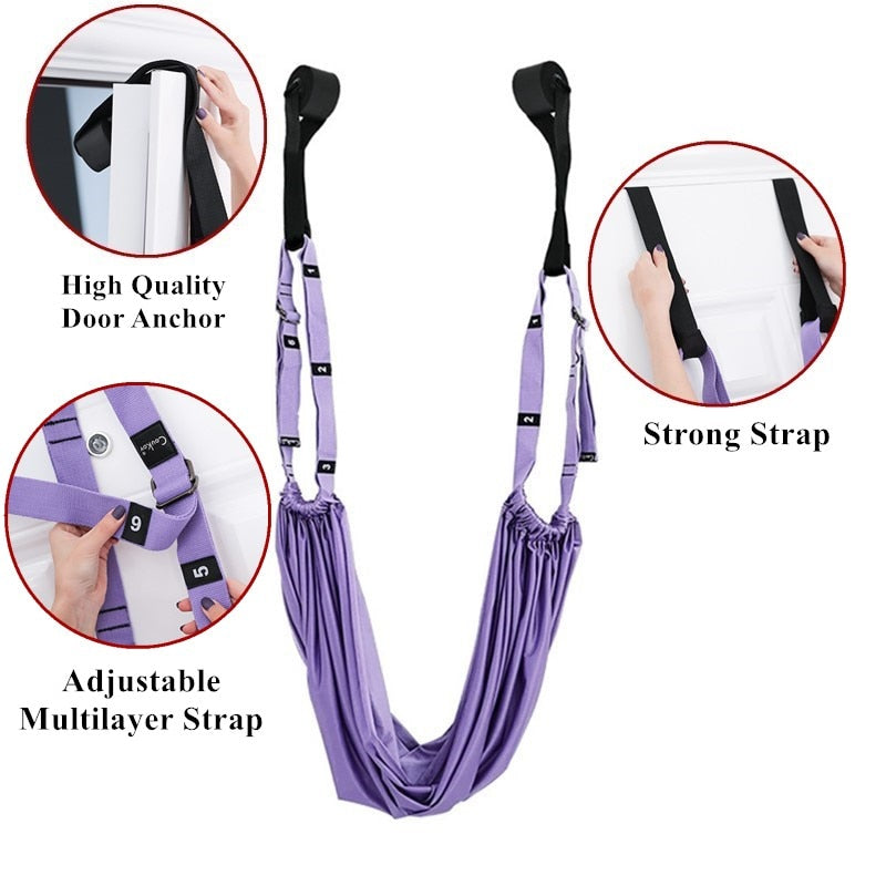 Adjustable Aerial Yoga Strap Hammock Swing