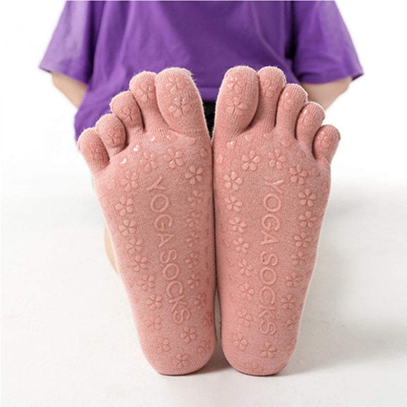 Non-slip Socks Ladies Ventilation Ballet Dance Gym Fitness Pilates Grip Socks