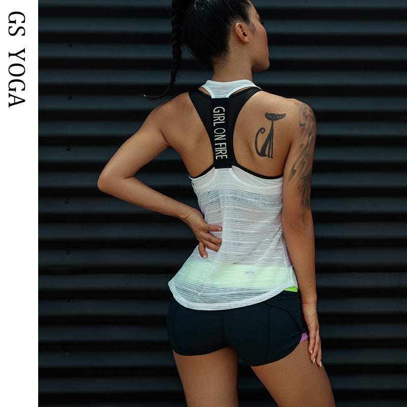 Women Sport tank Tops For Gym Vest Top Fitness Sleeveless