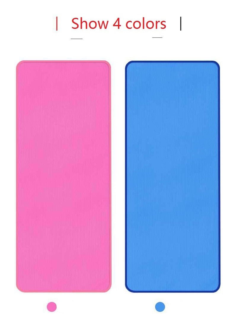 10mm Non-slip Yoga Mat 183x61cm NBR Fitness Gym
