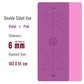 1830*610*6mm EVA Yoga Mat with Position Line Non Slip Carpet Mat