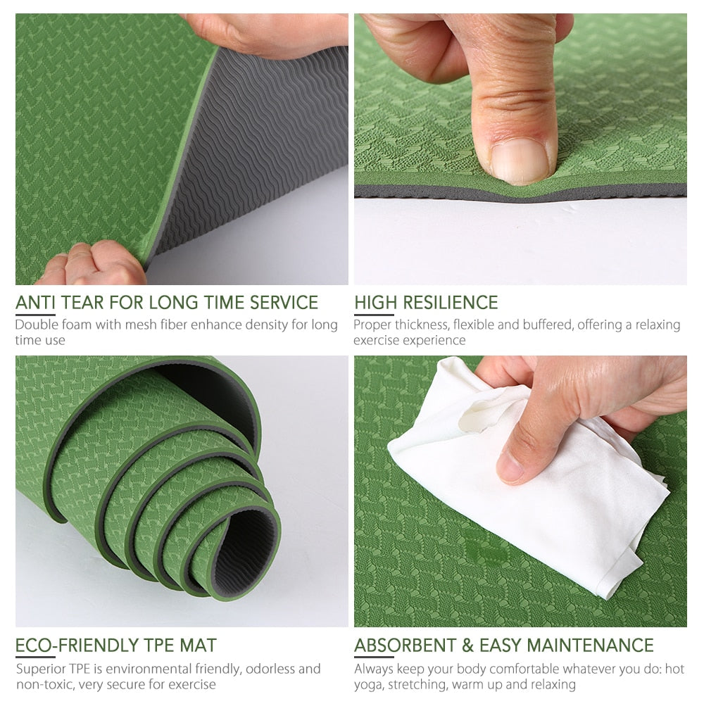 183*61*0.8cm Yoga Mattress with Carrying Strap Bags