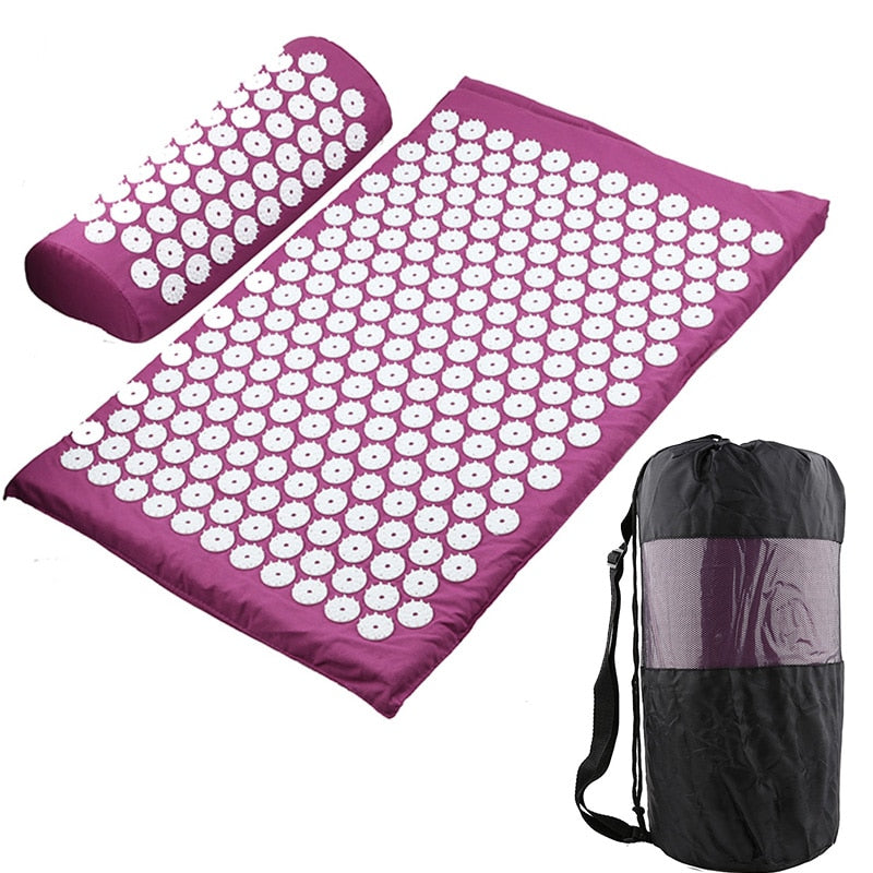 Yoga Mat Acupressure Relieve Stress Back Body Pain Spike Mat