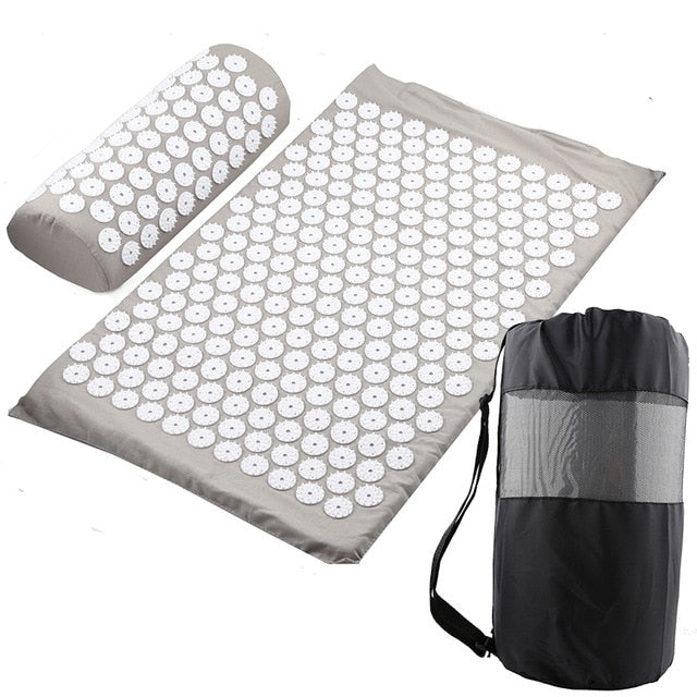 Yoga Mat Acupressure Relieve Stress Back Body Pain Spike Mat