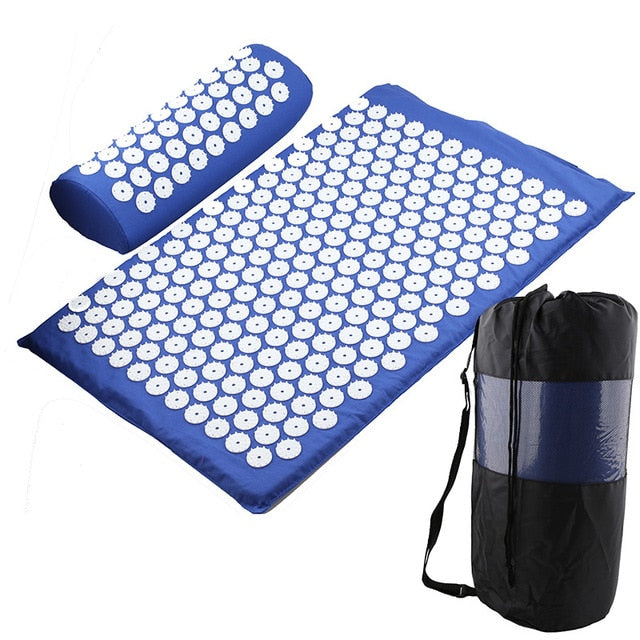 Yoga Mat Acupressure Relieve Stress Back Body Pain Spike Mat