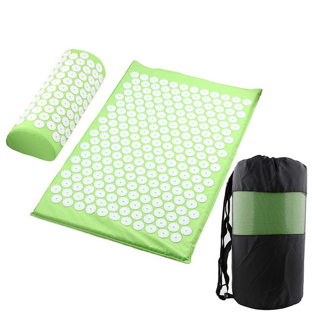 Yoga Mat Acupressure Relieve Stress Back Body Pain Spike Mat