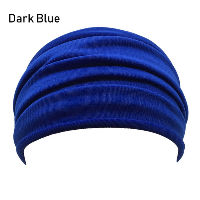 13 Colors Nonslip Elastic Folds Yoga Hairband Fashion