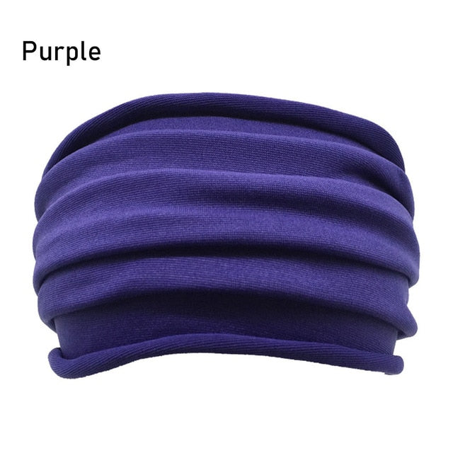 13 Colors Nonslip Elastic Folds Yoga Hairband Fashion