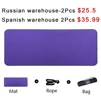 10mm Non-slip Yoga Mat 183x61cm NBR Fitness Gym