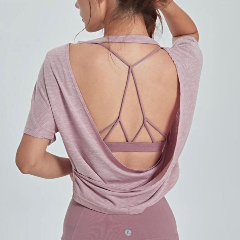 Open Back Top Loose Breathable Tank Top Yoga
