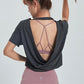 Open Back Top Loose Breathable Tank Top Yoga