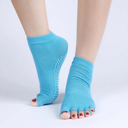 1Pair=2PCS Half Toe Yoga Socks Non-Slip Peep Toe