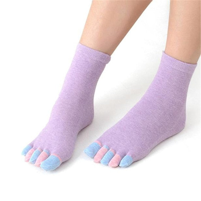 Yoga Socks Five Fingers Toe Non Slip Massage Sport
