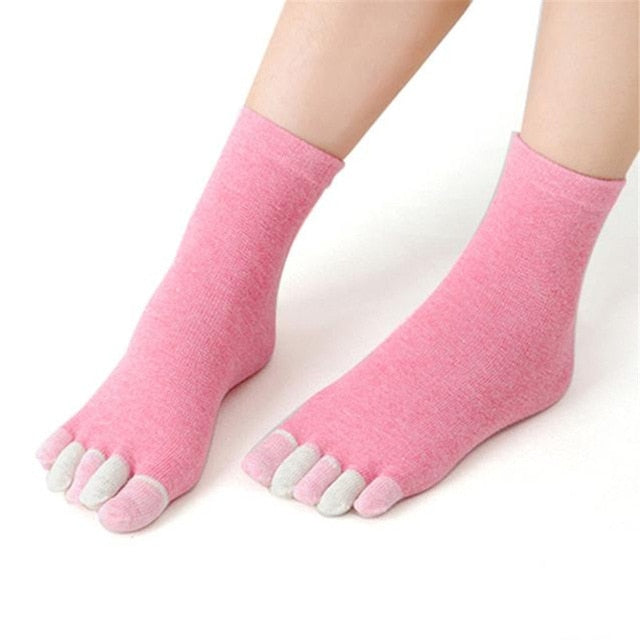 Yoga Socks Five Fingers Toe Non Slip Massage Sport